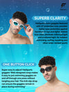 FabSports Anti-Fog & Anti-UV Unisex Blue Swim Goggles