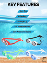 Load image into Gallery viewer, FabSports Kids Anti-fog &amp; Anti UV Swimming Goggles with Box
