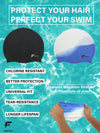 FabSports Unisex Blue Silicone Swim Cap