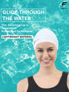 FabSports Unisex White Silicone Swim Cap
