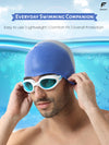 FabSports Adjustable Swim Goggles and Unisex Silicone Swim Cap Combo