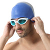 FabSports Unisex Blue Silicone Swim Cap