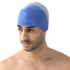 FabSports Unisex Blue Silicone Swim Cap
