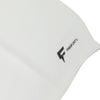 FabSports Unisex White Silicone Swim Cap