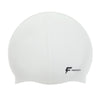 FabSports Unisex White Silicone Swim Cap