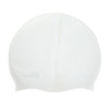 FabSports Unisex White Silicone Swim Cap