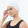 FabSports Unisex White Silicone Swim Cap