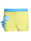 FabSports Kids' Swim Trunks Quick-Dry Boys' Swimming Shorts (Ages 4-6 years) - Dinosaur & Shark Graphic Swimwear with Comfortable Inner Lining - Sizes S-XL,Yellow
