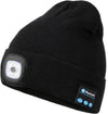 FabSports Winter Black Skull Bluetooth & Led Headlights Cap