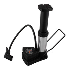 Load image into Gallery viewer, FabSports Portable High Pressure Foot Air Pump with pressure gauge for Cars, Bikes, Bicycles, Balls, Balloons etc
