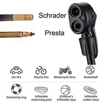 Load image into Gallery viewer, FabSports Portable High Pressure Foot Air Pump with pressure gauge for Cars, Bikes, Bicycles, Balls, Balloons etc
