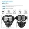 FabSports Clear Transparent Skull Design protective goggles Mask