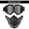 FabSports Clear Transparent Skull Design protective goggles Mask