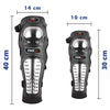 FabSports Pro-X Alloy Stainless Steel Knee & Elbow Guard, Shin Armor Protector
