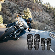 Load image into Gallery viewer, FabSports Black Knee &amp; Elbow Guard, Flexible Breathable Adjustable Knee Shin Armor Elbow Protector .
