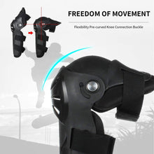 Load image into Gallery viewer, FabSports Black Knee &amp; Elbow Guard, Flexible Breathable Adjustable Knee Shin Armor Elbow Protector .
