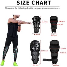 Load image into Gallery viewer, FabSports Black Knee &amp; Elbow Guard, Flexible Breathable Adjustable Knee Shin Armor Elbow Protector .
