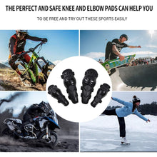 Load image into Gallery viewer, FabSports Black Knee &amp; Elbow Guard, Flexible Breathable Adjustable Knee Shin Armor Elbow Protector .
