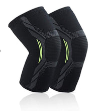Load image into Gallery viewer, FabSports Knee Cap/sleeve Compression Support for Gym Running Cycling Sports Jogging Workout Pain Relief for Men &amp; Women (Pack of 2 legs / 1 Pair)
