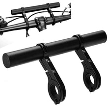 Load image into Gallery viewer, FabSports Black lightweight Aluminium Bicycle Handlebar extender for Headlamps
