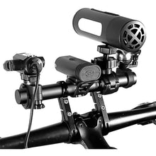Load image into Gallery viewer, FabSports Black lightweight Aluminium Bicycle Handlebar extender for Headlamps
