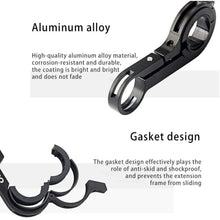 Load image into Gallery viewer, FabSports Black lightweight Aluminium Bicycle Handlebar extender for Headlamps
