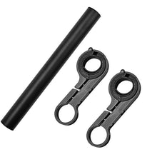 Load image into Gallery viewer, FabSports Black lightweight Aluminium Bicycle Handlebar extender for Headlamps
