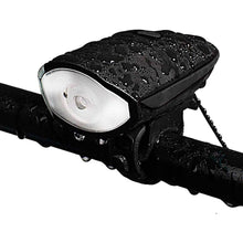 Load image into Gallery viewer, FabSports Waterproof Black Bicycle LED Headlight with Horn
