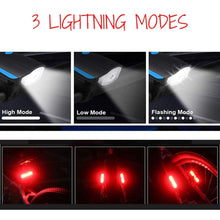 Load image into Gallery viewer, FabSports Black Head light &amp; Tail light with Horn Combo
