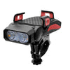FabSports Red Multi functional Bicycle Headlight, with Phone Holder, Horn & Power Bank