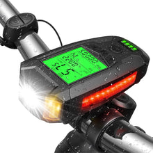 Load image into Gallery viewer, FabSports Bike /Bicycle Lights,USB Rechargeable, Waterproof, Super Bright Front Headlight with 5 Light &amp; Sound Modes(130db)

