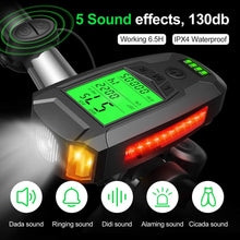 Load image into Gallery viewer, FabSports Bike /Bicycle Lights,USB Rechargeable, Waterproof, Super Bright Front Headlight with 5 Light &amp; Sound Modes(130db)
