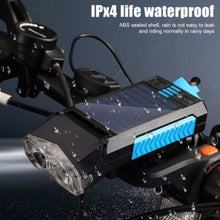 Load image into Gallery viewer, FabSports Bicycle LED Headlight, USB &amp; Solar Rechargeable Bike Light and Waterproof &amp; Easy to install.
