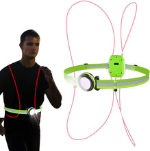 Load image into Gallery viewer, FabSports LED Reflective Running Safety Vest with Front light, 360° High Visibility Reflective Night
