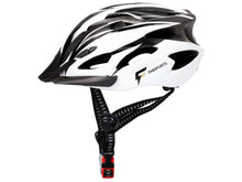 Load image into Gallery viewer, FabSports Black White Light weight Bicycle / Bike Helmet with flexible padding.
