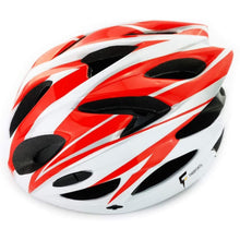 Load image into Gallery viewer, FabSports Red White Light weight Bicycle / Bike Helmet with flexible padding.
