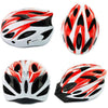 FabSports Red White Light weight Bicycle / Bike Helmet with flexible padding.