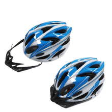 Load image into Gallery viewer, FabSports White Blue Light weight Bicycle / Bike Helmet with flexible padding.
