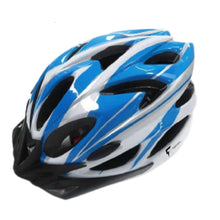 Load image into Gallery viewer, FabSports White Blue Light weight Bicycle / Bike Helmet with flexible padding.
