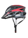 FabSports Black Red Light weight Bicycle Helmet with Back Light