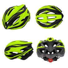 Load image into Gallery viewer, FabSports Bicycle Helmet with Back Light - CE Safety Certified, Lightweight, Mountain Bike Helmet For Kids &amp; Adults, Rear Light &amp; Detachable Sun Visor

