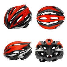 Load image into Gallery viewer, FabSports Bicycle Helmet with Back Light - CE Safety Certified, Lightweight, Mountain Bike Helmet For Kids &amp; Adults, Rear Light &amp; Detachable Sun Visor
