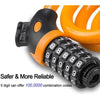 FabSports Bike Lock Cable,4 Feet / 1.2 meter, High Security 5 Digit Resettable Combination Coiling Bicycle Cable Lock for Bicycle Outdoors.