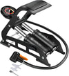 FabSports Double Cylinder Portable Floor Foot Pump | Air Tyre Inflator with 160 PSI Pressure Gauge for | Car Tyres |Bicycle Tyres | Bike Tyres | Motorcycle Tyres | Balls | Balloons