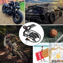 Load image into Gallery viewer, FabSports Double Cylinder Portable Floor Foot Pump | Air Tyre Inflator with 160 PSI Pressure Gauge for | Car Tyres |Bicycle Tyres | Bike Tyres | Motorcycle Tyres | Balls | Balloons
