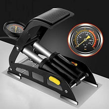 Load image into Gallery viewer, FabSports Double Cylinder Portable Floor Foot Pump | Air Tyre Inflator with 160 PSI Pressure Gauge for | Car Tyres |Bicycle Tyres | Bike Tyres | Motorcycle Tyres | Balls | Balloons
