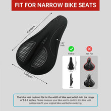 Load image into Gallery viewer, FabSports Bike/Bicycle Seat Cover with Thick soft Padded Gel &amp; Memory foam for extra Comfort for endurance and long rides for Cycling, Spinning Class, Exercise Bike etc
