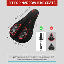 Load image into Gallery viewer, FabSports Bike/Bicycle Seat Cover with Thick soft Padded Gel &amp; Memory foam for extra Comfort for endurance and long rides for Cycling, Spinning Class, Exercise Bike etc

