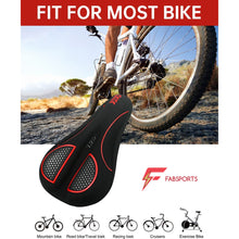 Load image into Gallery viewer, FabSports Bike/Bicycle Seat Cover with Thick soft Padded Gel &amp; Memory foam for extra Comfort for endurance and long rides for Cycling, Spinning Class, Exercise Bike etc
