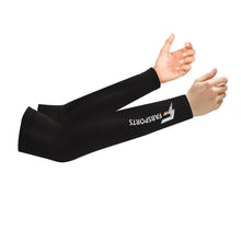Load image into Gallery viewer, FabSports Solid Black Unisex Cooling Arm Sleeves &amp; Bandana combo with UV Protection, Quick Dry
